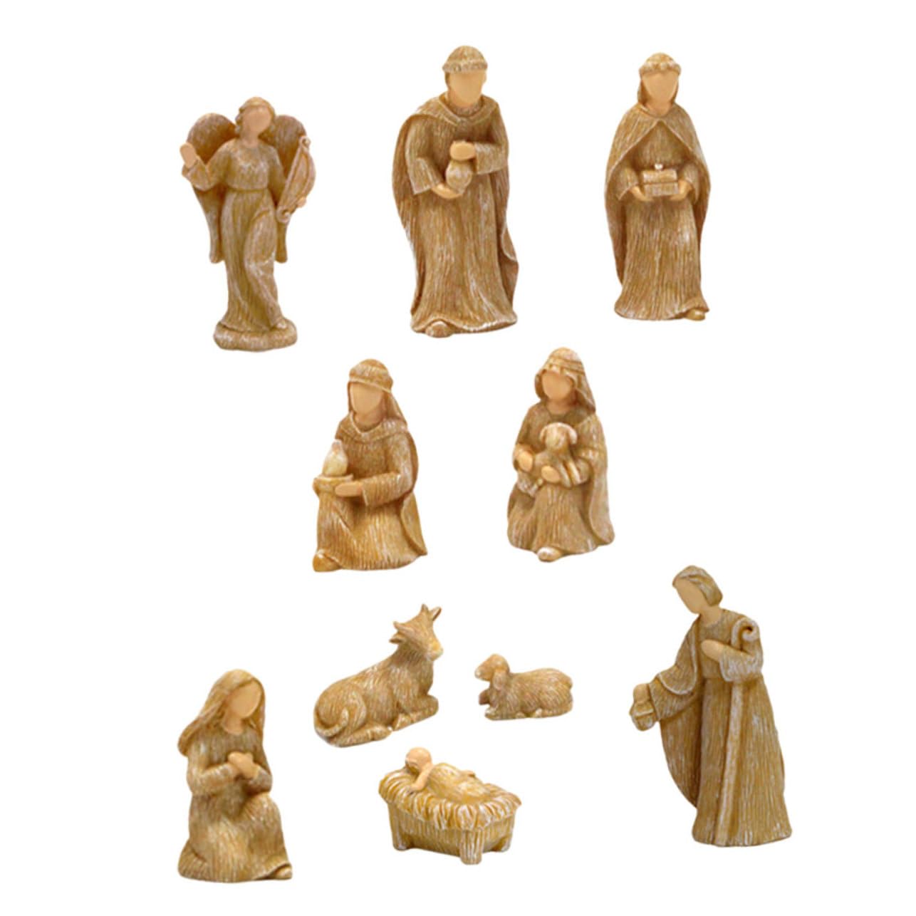 POPETPOP Decoración del Pesebre De Resina Nacimientos Esculturas del Nacimiento De Jesús Pequeñas Figuras De Jesús para Escritorio Figuras Decorativas Natividad Decoraciones Navideñas Hogar