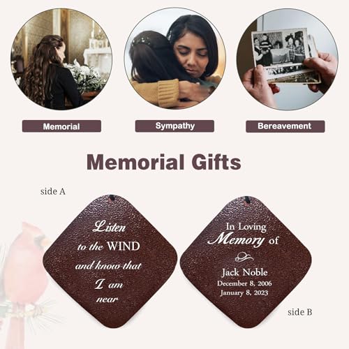 Image of ASTARIN Personalized Memorial Wind Chimes, Customized Wind Chime for Loss of Loved One /Mother /Father, Wind Chimes for Outside Garden Decoration, Sympathy Gifts for Women /Man