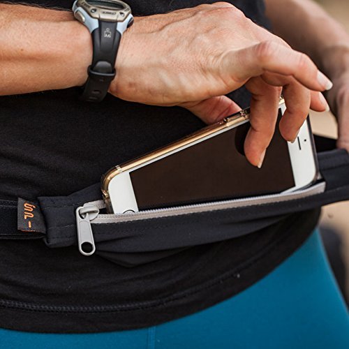 SPIbelt Loopgordel Performance Serie - grote tas met gellussen (zwart met blauwe ritssluiting) - Image 6