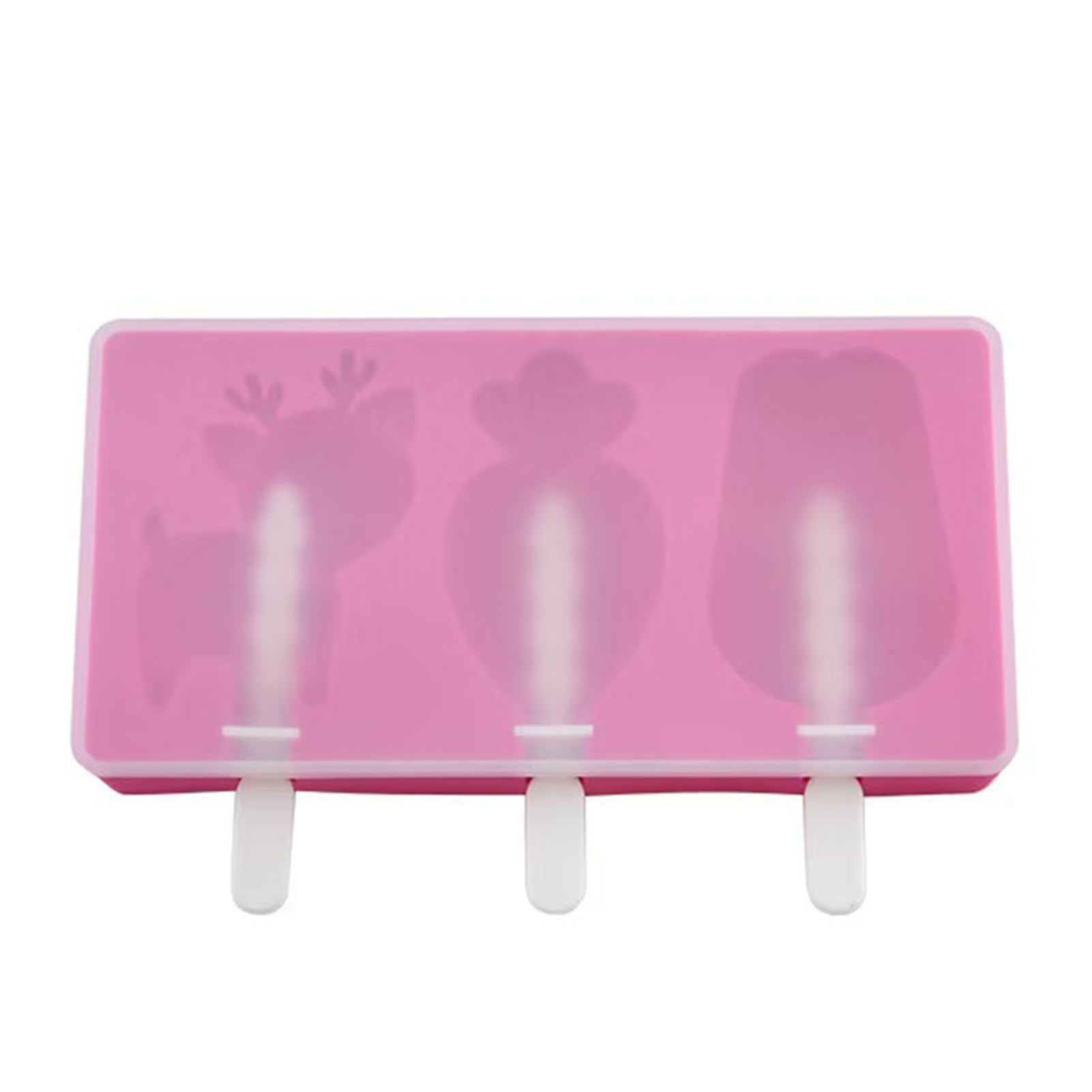 Ice Maker, DIY Silicone with Lid, BPA-Free Easy Release Animal Shape Freezer for Homemade Yogurt