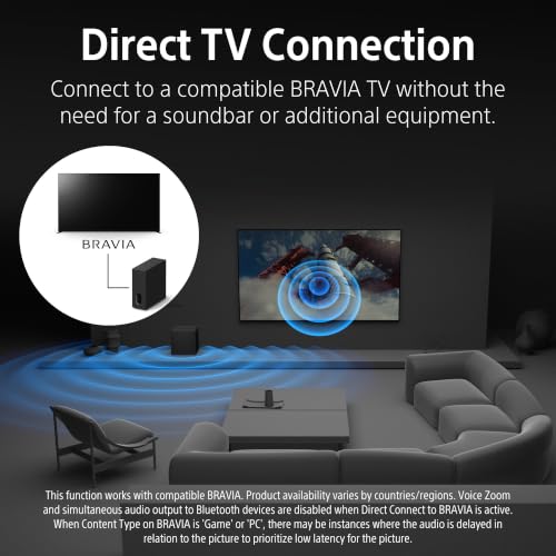 Image of Sony BRAVIA Theater Sub 7 Slim Wireless Subwoofer for Soundbar SA-SW7 | Compatible with BRAVIA Theater (Trio, Quad, Bar 9 /8 /7), HT-A7000 /A5000 /A3000, Direct Connection to Compatible BRAVIA TV
