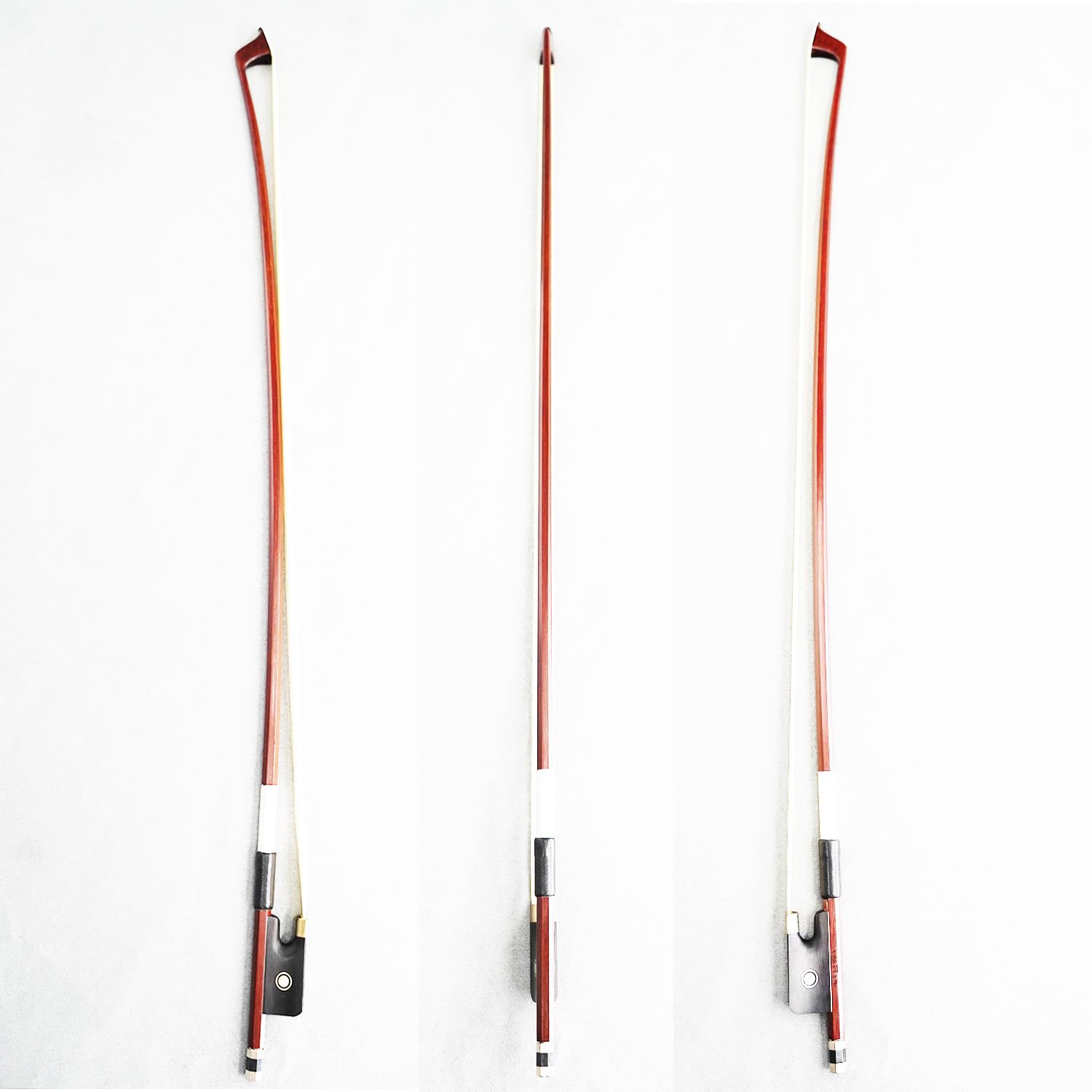 Brazilwood Archet de violoncelle 4/4 Grenouille en ébène naturel de Mongolie Blanc crin de cheval bien équilibré 71,5 cm