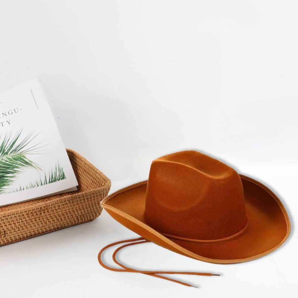 Chapeau de cowboy vintage à large bord avec sangle Chapeau de cowboy vintage à large bord avec sangle
