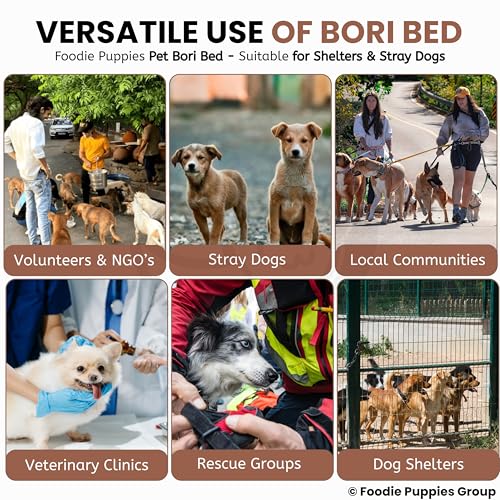 Image of Foodie Puppies Pet Bori Bed for Stray Dogs and Puppies | Jute Sack with 3.5Kg Shredded Cloth Filling | Durable, Comfortable & Sustainable Resting Gunny Bags Solution for Shelters (85 x 58 x 12 cm)