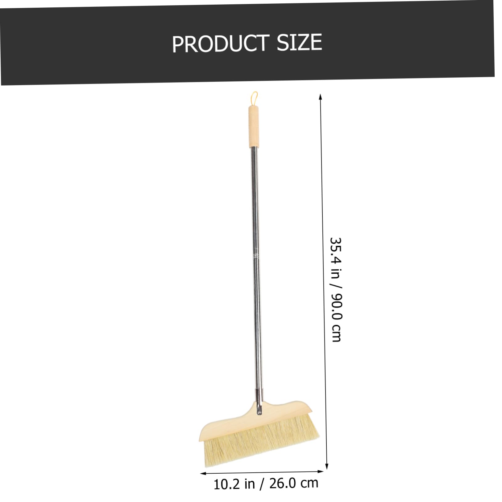 Levemolo Wooden Handle Bristle Broom Long Handle Sweeper Sweep Outdoor Floors Soft Bristle Brush Household