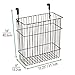 mDesign Steel Metal Wire Hanging Over Door Kitchen Storage Organizer Basket/Trash Can - Cabinet Door Holder Bins for Bags, Tin Foil, Wax Paper, Cling Wrap - Concerto Collection - Bronze