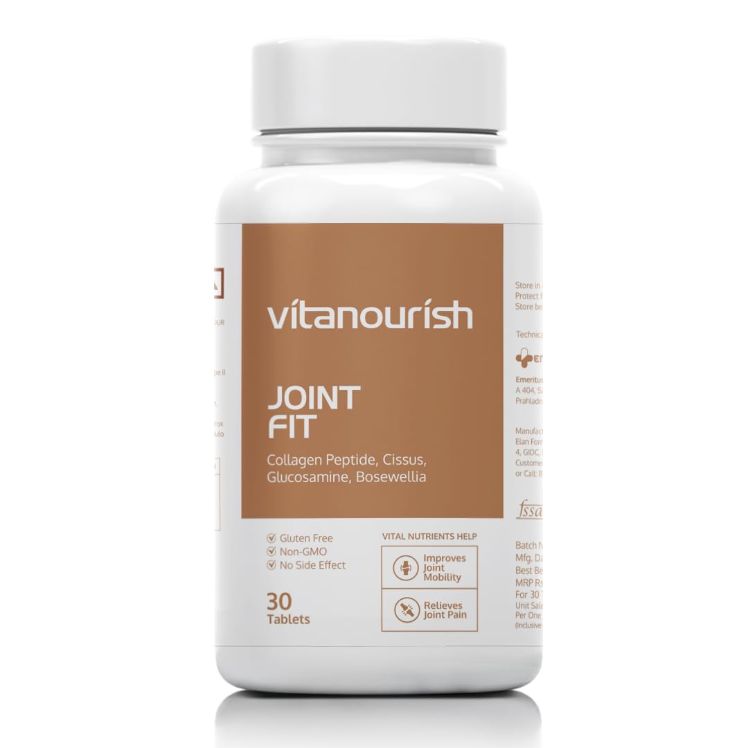 Vitanourish Joint Fit Tab – 30 Tablet(Pack of 1), Joint Support Supplement with Vitamins, Supports Healthy Joint, Bone & Cartilage, For Both Men & Women