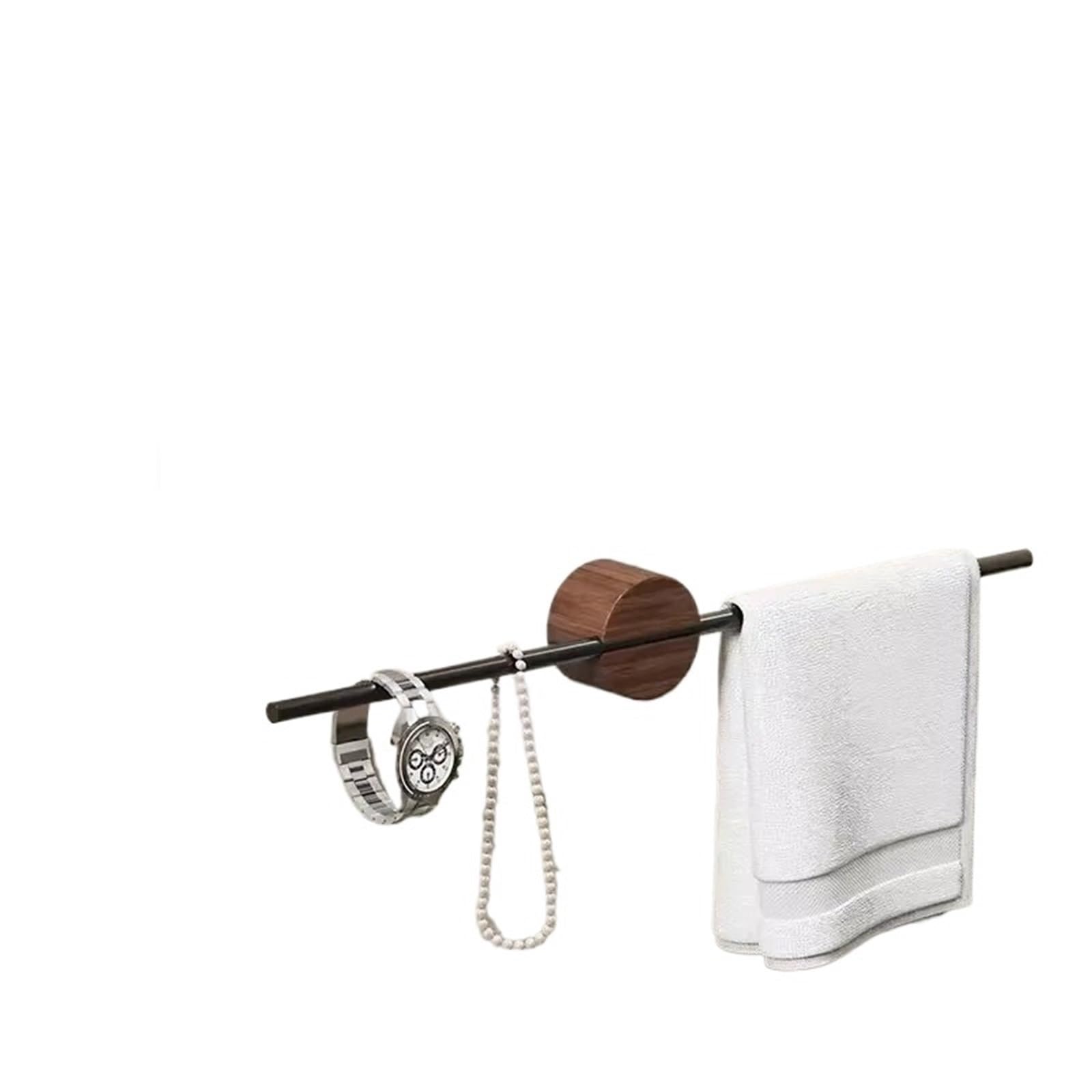40/50cm Towel Rack Hanger Bath Holder Wood Wall Hanging Bar Bathroom Shelf Kitchen Storage RacK Home Accessory