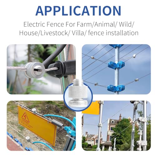 32pcs electrical fence connector aluminium alloy wire join clamp split bolt joint clamp wire connector for electric fence wire