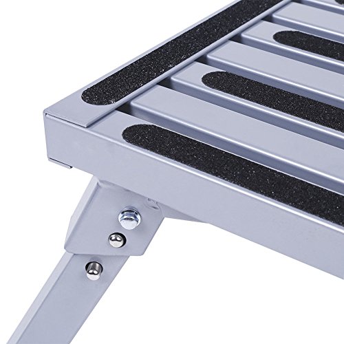 Wonderrun Stair Heavy Duty Step Stool one-Step Folding Aluminum Anti-Slip Portable Cover Bed Home Engineer