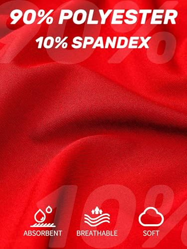 Resinta 6 Pack Youth Boys' Athletic Shorts Boys Basketball Shorts with Pockets Quick Dry Active Running Shorts3