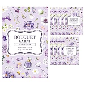 Sachet White Musk 10 Count 2.3g Each – Long Lasting Rich Fragrance – Room and Closet Deodorizer Freshener for Home – Closet Odor Eliminator – Silk Layon Overlaid Packing Technique
