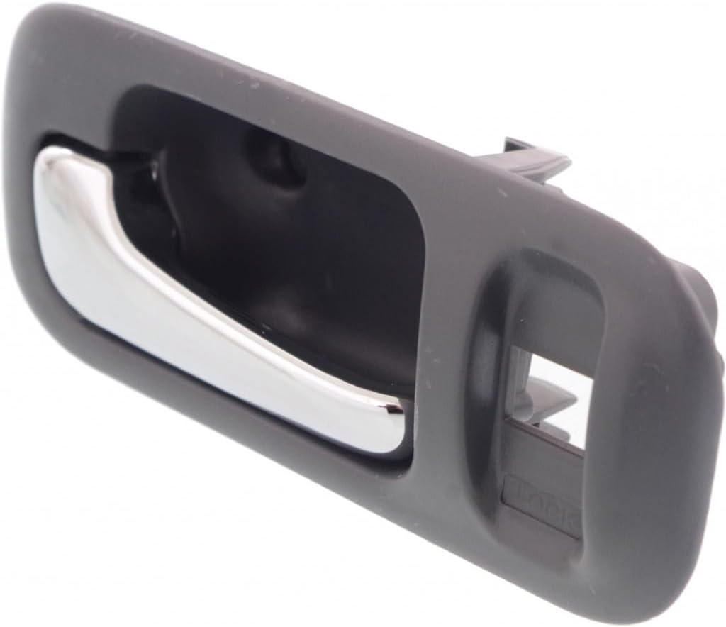 Door Handle for Honda CR-V 1997-2001 Driver Side | Front | Interior | Gray Bezel | w/Chrome Lever | with Door Lock Hole| Trim: LX/EX/SE