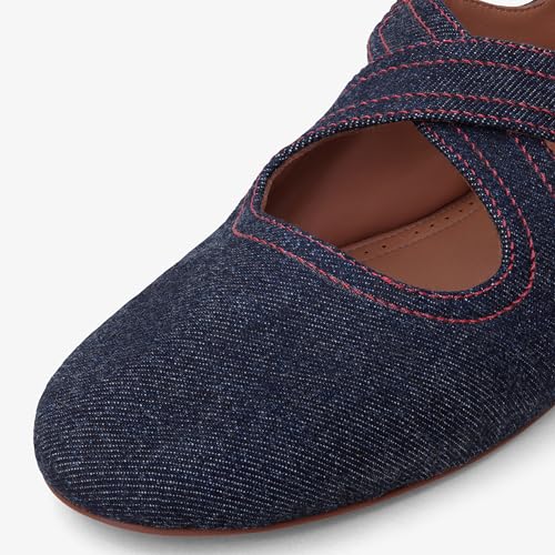 Cross Ballet Flats for Women, Cute Mary Jane Style with Round Head Design for Comfortable Ballet Shoe4