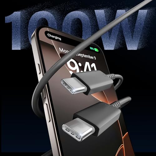 Image of Dihines iPhone 16 Pro Max Charger Fast Charging Phone 16, 45W Dual Port USB C Super Fast Charger Block 6.6FT Long Type C Cable Cord for Phone 16 /16 Pro /Max /15 /ProMax Plus, Samsung Galaxy, Android