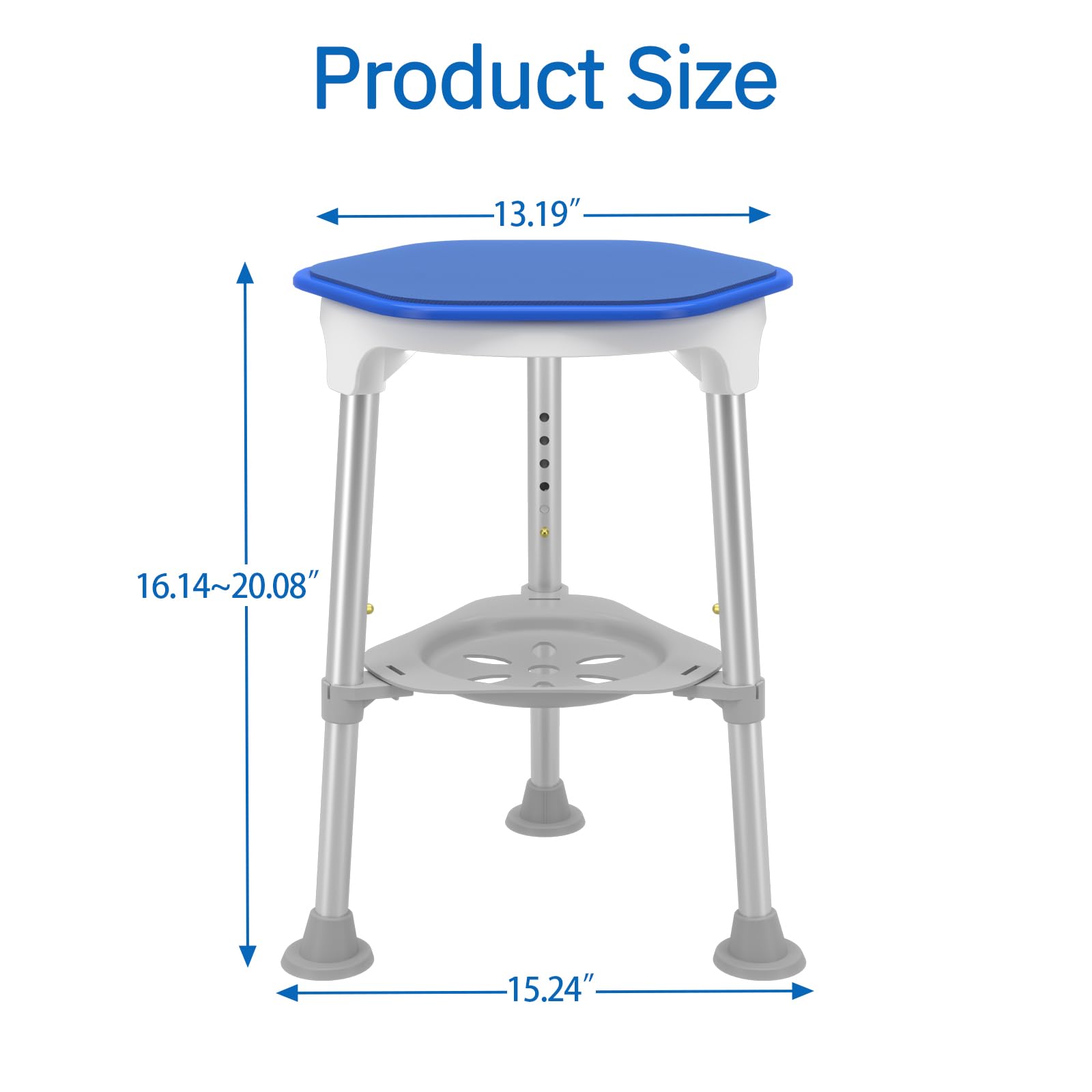 DrSuppor Silla de ducha giratoria para ducha interior, asiento giratorio de 360 grados, taburete de ducha pequeño para bañera, silla de baño para ancianos, discapacitados, adultos (300 libras)
