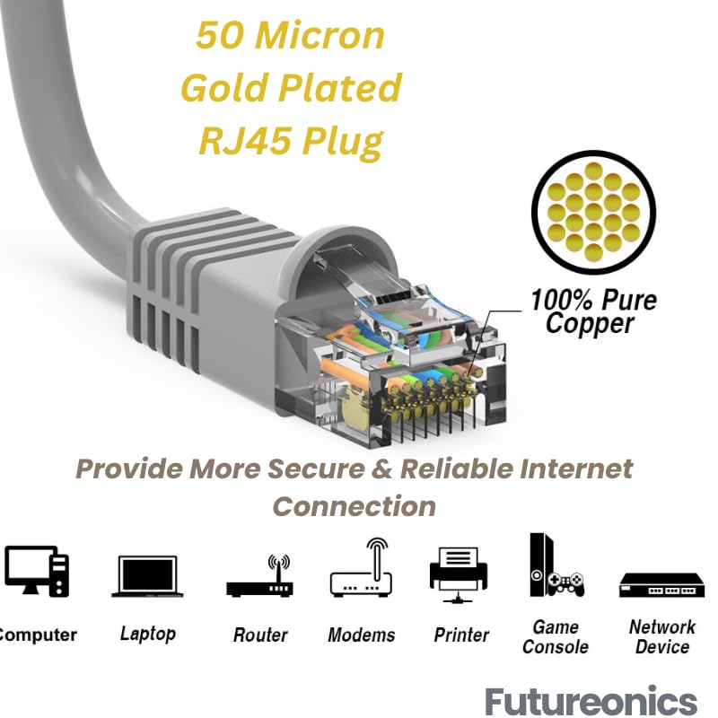 Pack 20 Cable Ethernet Cat 6 2.44 m Gris UTP miniatura 2