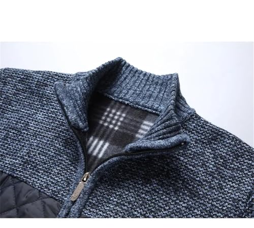 Hdhdeueh Men Casual Loose Knit Sweaters Autumn Winter V Neck Slim Fit Keep Warm Solid Cardigan Sweater3