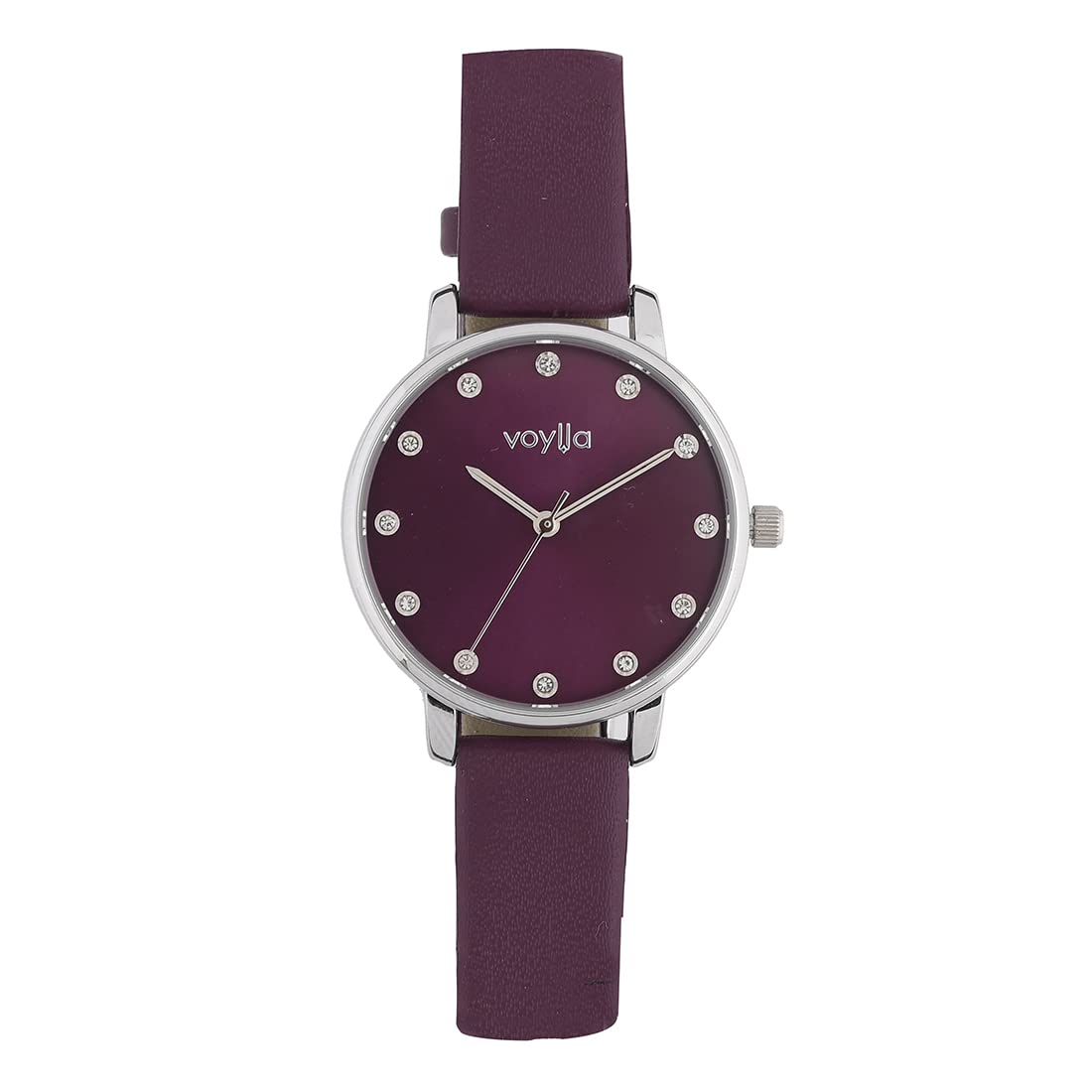 Voylla Studded Purple Embellished Dial Leather Straps Analogue Quartz Movement Ladies Watch for Women and Girls (B0BT83S9HS) Amazon Price History, Amazon Price Tracker