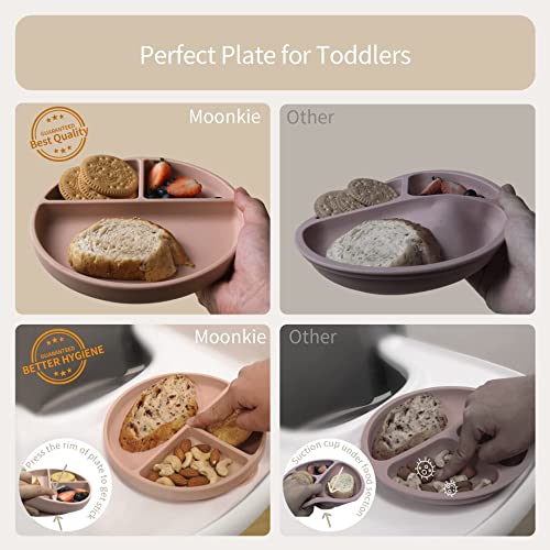 Moonkie Suction Plates for Babies & Toddlers, Blush, Medium - Image 4