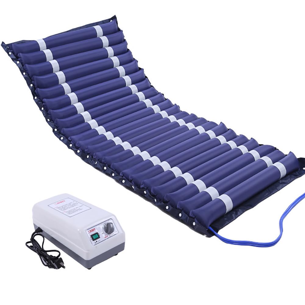 Larghezza 120cm Materasso Antidecubito con Pompa Silenziosa e Impermeabile, Materasso A Pressione Alternata Materasso Antidecubito ad Aria Prevenzione del Decubito e Trattamento Delle Ulcere
