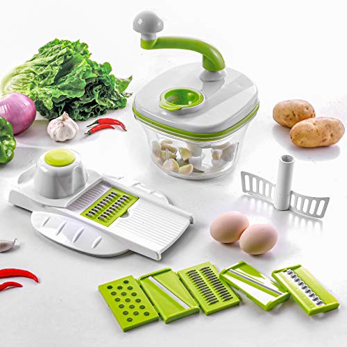 Kvota Gemüseschneider mit Auffangschale inkl. 6 austauschbaren Einsatzscheiben, manuell, 1,5 L Cover