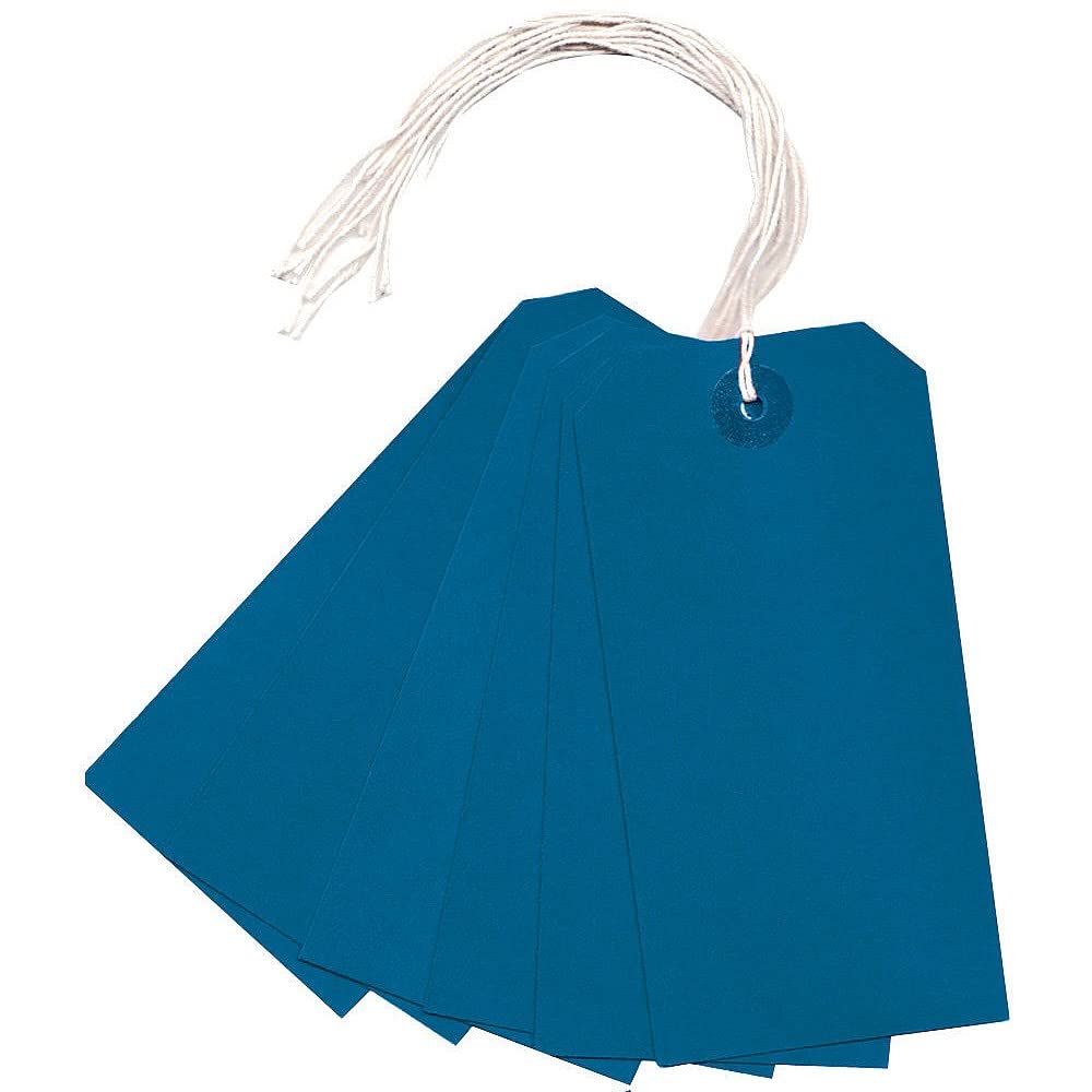 Q-Connect KF01625 Strung Tag 120x60mm - Blue (Pack of 1000)