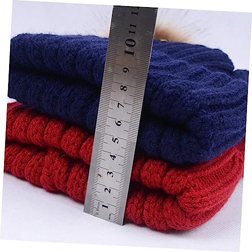 Homoyoyo Unisex Knitted Hat for Years Fluffy Ball Earflap Design Warm and Cosy Woolen Cap Stylish Accessory for Boys and Black Color4