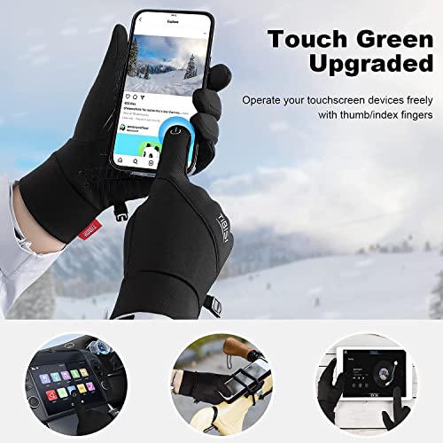 RUIXUE Handschoenen voor dames en heren, touchscreen, fietshandschoenen, hardloophandschoenen, warme winddichte winterhandschoenen, sporthandschoenen, uniseks, elastisch, licht, ademend, herfst - Image 4