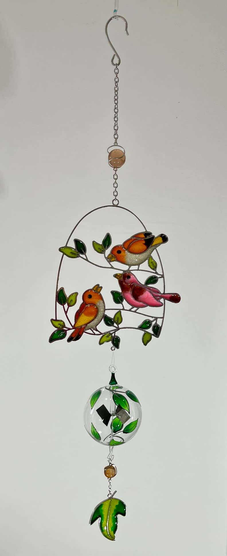 Lichtmühle, Tiffany Art Vögel, Fenster Dekoration, eindrucksvolles Wohnaccessoire