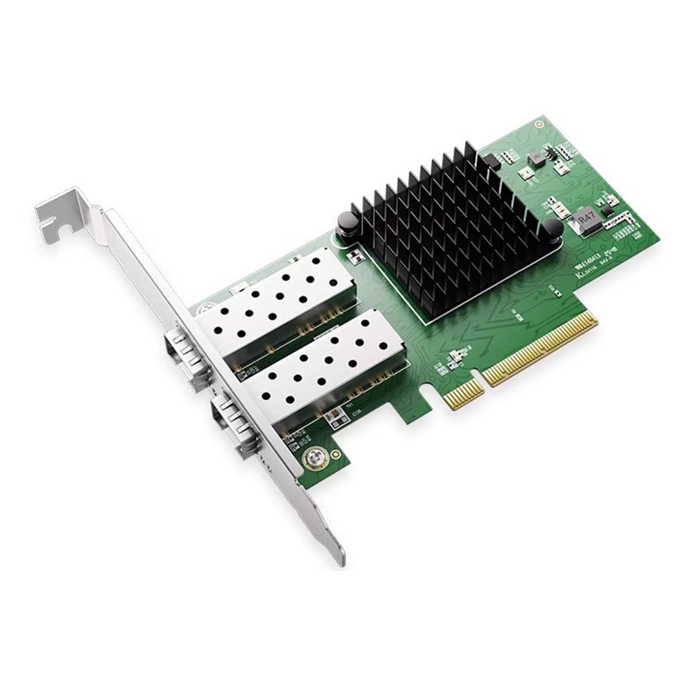 Scheda di Rete in Fibra Ottica Gigabit X710 Chip 10G per PC, 2 Porte per Adattatore Ethernet PCI Express per Connessioni di Rete.