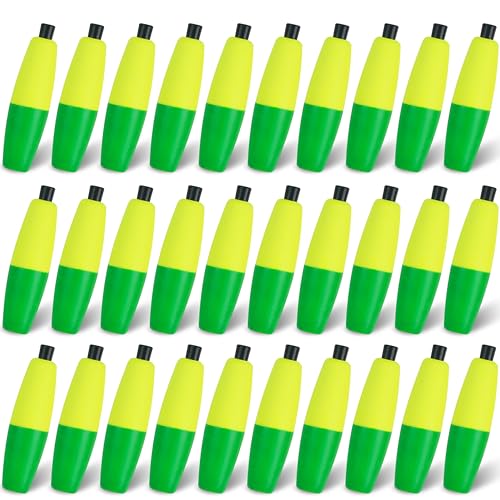 AGOOL Fishing Bobbers Floats Peg Floats Foam Cigar Catfish Floats Slip Bobbers Catfish Rig Cork Bobbers with Pipe Plug for Catfish Santee Rig Freshwater Saltwater Fishing