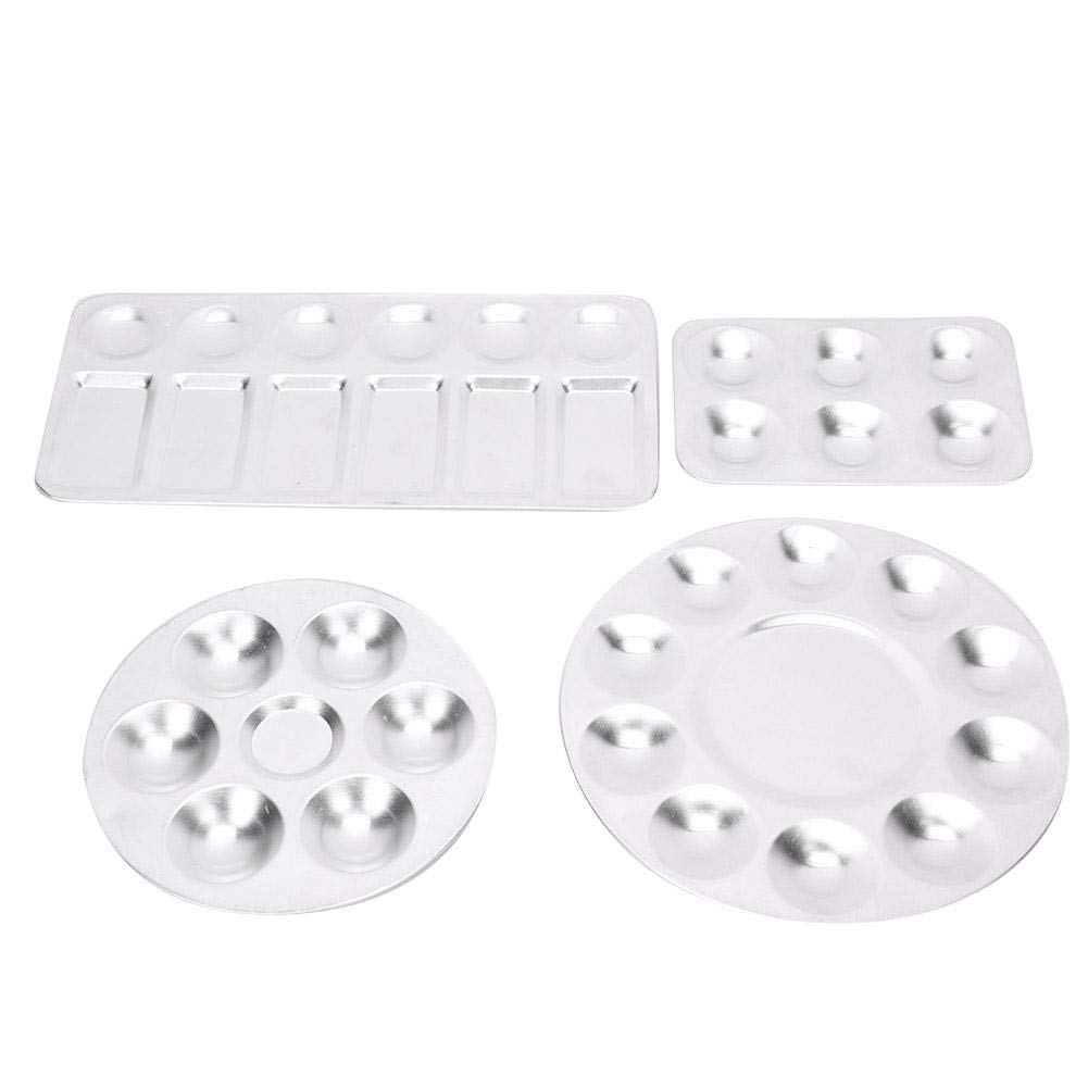 Set Di 2 Tavolozze Per Pittura A Forma Di Prugna Con 7 Pozzetti - Palette Per Acquerello, Olio, Acrilico - 3