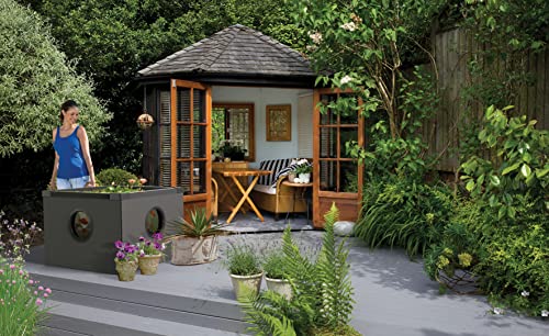 Hozelock Outdoor Aquarium - Terrassenteich 100 x 100 x 70 cm mit Flechtwänden inkl. Fenster, Schwarz