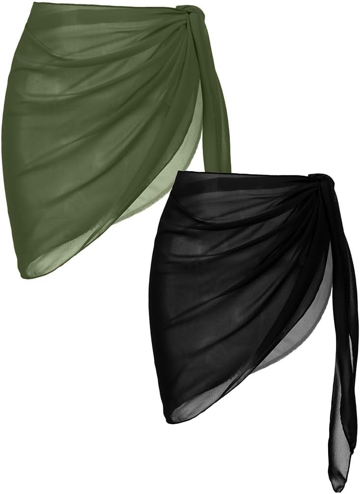 EkouaerWomen's Soft Swimwear Cover Up (Pack of 2)