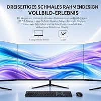 ZZA 32 Zoll 4K UHD PC Monitor, 3840×2160, 60Hz, AMD FreeSync, 1ms, VA-Panel – Ansicht 5
