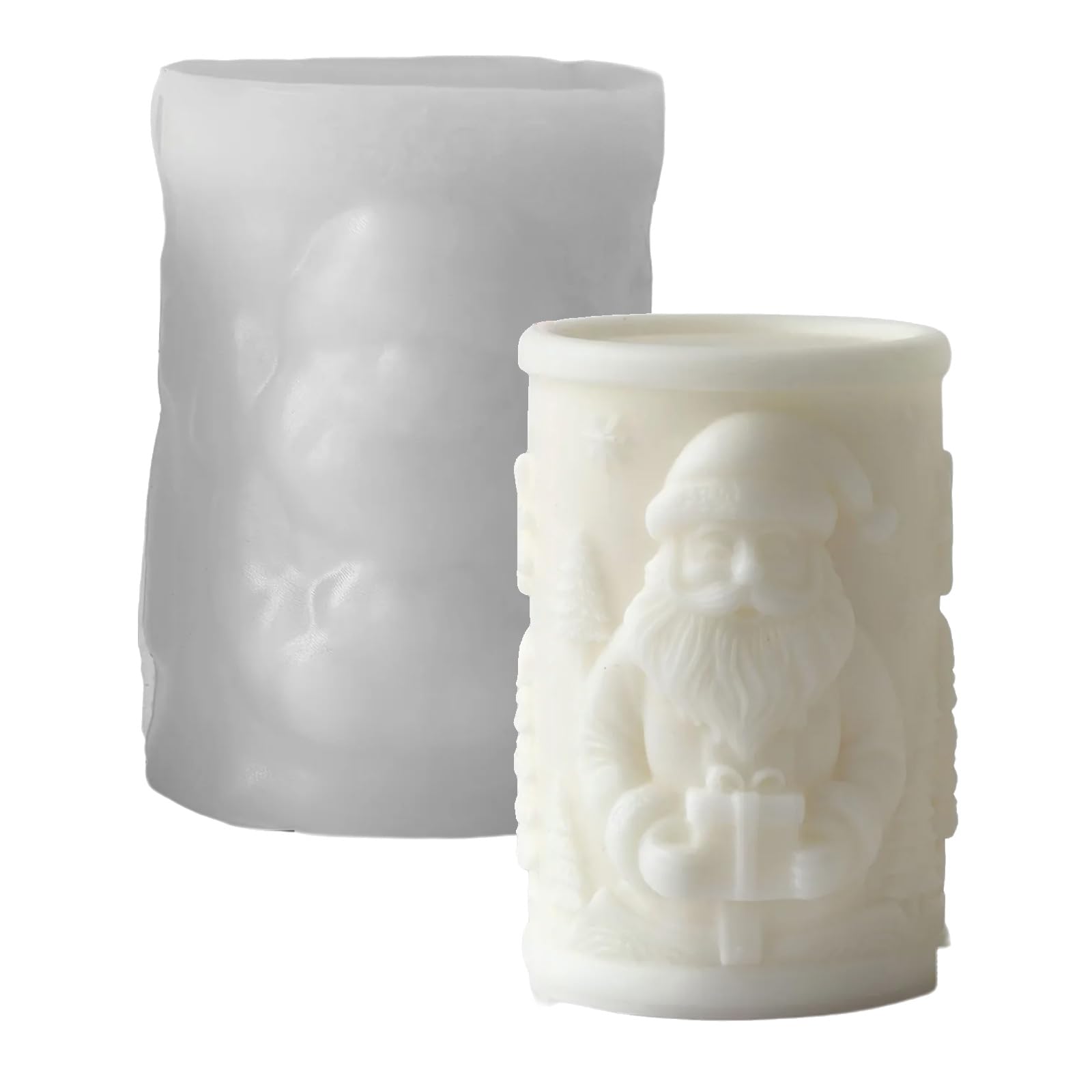 Msioytog Celebratory Relieved Silicone Cast for Tube Waxlights Crafting Permanent Food Grade Substance Christmas Relieved Silicone Flame Cast