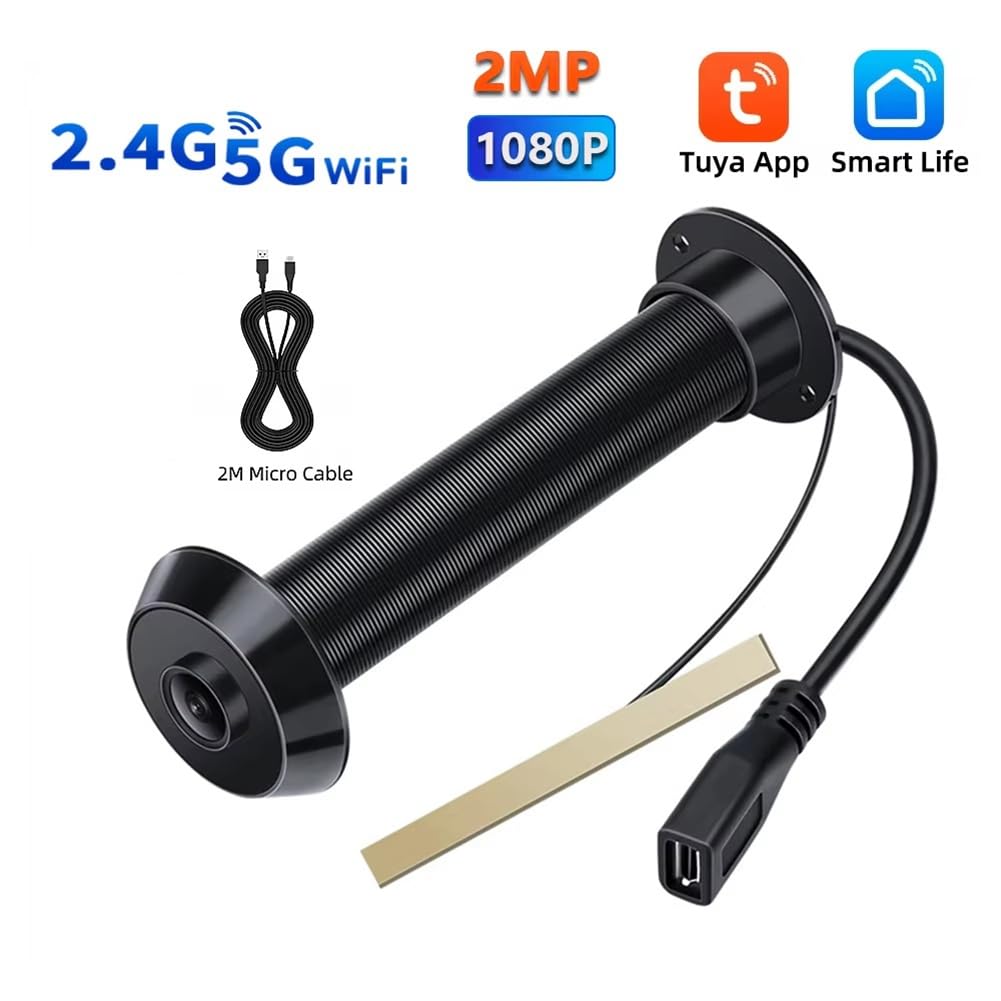 Tuya Smart Life Home Judas numérique 2,4G/5G Mini caméra Tuya Smart Judas Caméra de porte