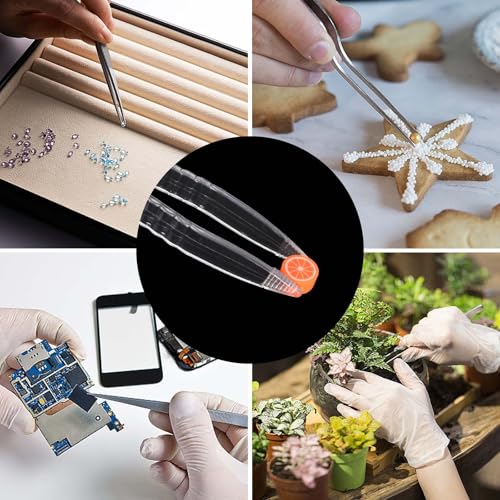 Zeckenzange, 50 Pcs Zeckenpinzette,Splitterpinzette,Zeckenzange für Hund & Katze,Pinzette Medizinisch,Steril Glasklar,123mm,Präzise & Hygienische Pinzette,Hygiene,Medizinische Anwendungen