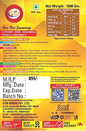 Image of Am 2 Pm - Peri-Peri Seasoning 1kg Spice Mix Exotic Spices Multi-purpose Seasoning