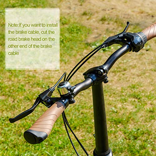 2 Pieces Mountain Bike Brake Aluminum Alloy Brake Handles With 3 Finger Design 2.2 Cm Diameter And Bike Brake Cables Wires For Most Bicycles, Road Bikes #TOP4