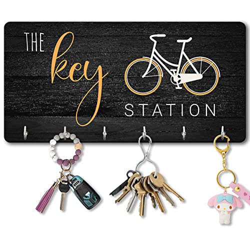 Image of kotart Unique Stylish Modern Wooden Key Holder for Home Decor Living Room Office with Stylish Key Organizer | Designer Wall Decor | Wall Art Decorative Items | Wall Decoration (Hanging 10)