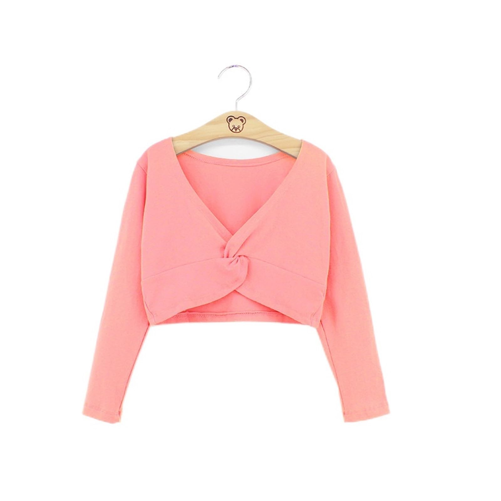 JMORCO Scaldacuore Danza Body Classica Donna e Ragazza, Top Avvolgente, Manica Lunga, Danza Classica, Ginnastica, Maglioni complessivi, Cardigan riscaldante con Lacci(Nero,S