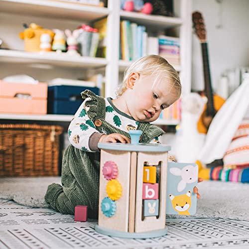 Image of Bigjigs Toys, FSC Certified Rolling Activity Centre, Wooden Toys, Baby Activity Centres, Wooden Shape Sorter, Toddler Toys, Baby Toys, Baby Wooden Toys, Wooden Activity Cube for 1 Year Olds