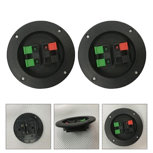 Conector de altavoz negro de plástico pack de 4 para cajas de subwoofer 7