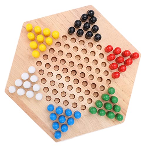 Aramox Chinese Checkers juego de mesa de madera colorido miniatura 2