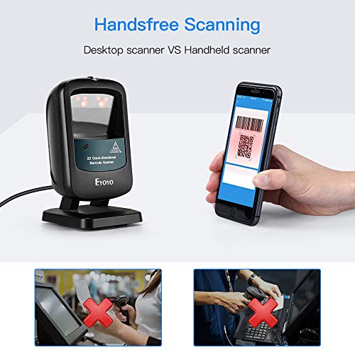 Eyoyo KSA2163YH0930152208 2D Hands-Free Barcode Scanner thumb #5