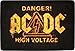 Produktbild for-collectors-only AC/DC Teppich Danger! High Voltage Fussmatte 50 x 80cm Fototeppich AC/DC Deko Carpet Fußmatte
