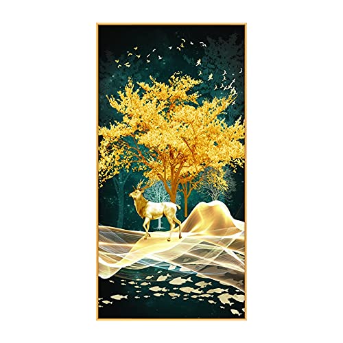 Art de Diamant de Bricolage 5D Mosaïque de Prestige Cerf et Arbre