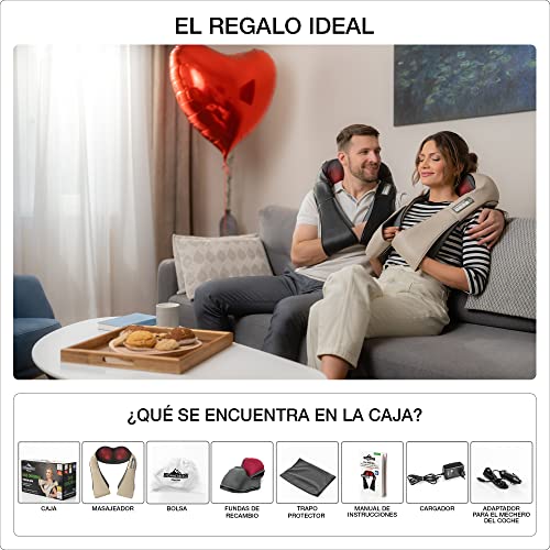 Donnerberg-Masajeador-Cervical-y-Espalda-con-Calor-Infrarrojo-Masajeador-de-cuello-y-hombros-alivia-contracturas-reduce-el-estres-7-ANOS-DE-GARANTIA-Calidad-Alemana-Regalo-Original